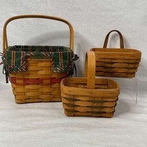 Lot of 3 vintage Longaberger baskets